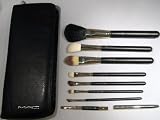 MAC 8 pc Makeup Natural & Synthetic PRO Brush Set with Soft Leatherette Zip Case, M.A.C.