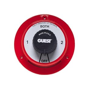 Guest 2100 Cruiser Series Marine Battery Selector Switch with Alternator Field Disconnect by