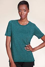Limited Collection Pure Cotton Sheer Metallic Knitted Top