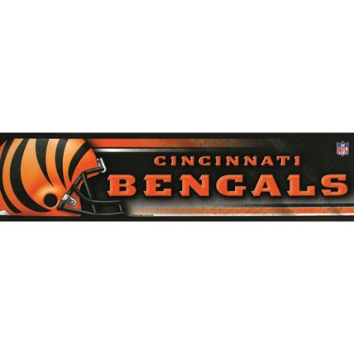 Cincinnati Bengals - Helmet & Name Bumper Sticker