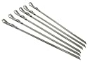 Steven Raichlen Best of Barbecue SR8025 Signature Stainless Steel Skewers, Set of 6 (3/8-inch Wide)
