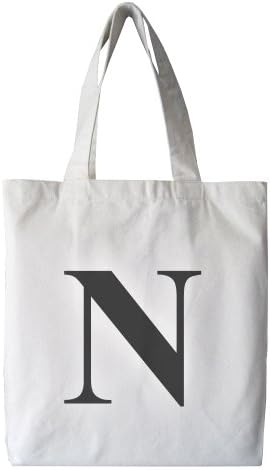 Towne9 Recycled Cotton Canvas Tote, Initial Series N