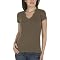 Juniors Mossimo® Red: Short-Sleeve V-Neck Tee- Brown Suede