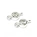 2 pcs 925 Sterling Silver Clear Rhinestone Link Earring Connector Bead 10.5mm