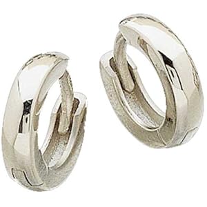 Platinum Petite Round Hoop Earrings