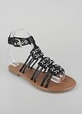 Braided Leatherette T-Strap Sandal