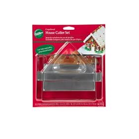 Wilton 3 Piece Gingerbread House Metal Cookie Cutters