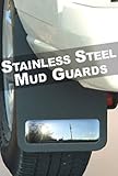 Husky Liners 54211 Black Rear Stainless Steel Mud Guard Insert - Pack of 2