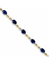 Genuine 14K Yellow Gold Diamond And Sapphire Bracelet 7 Grams Of Gold 100% Satisfaction Guaranteed.