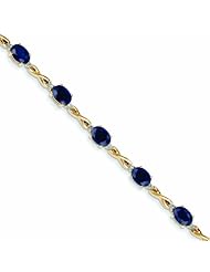 9.1 Carat 14K Gold Diamond and Sapphire Bracelet