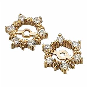 14kt Yellow Gold Divine Diamond Jacket Earrings