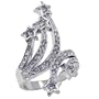 Size 8 Cz Shooting Stars Wrap Right Hand Ring