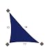 10X10X14 Right Triangle Shade Sail- Midnight Blue