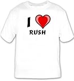 I Love Rush T-shirt Large White