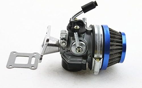 Amible Racing Carb Carburetor Air Filter Assembly For 49cc 50cc 60 66 80cc 2 Stroke Gas Motorized Bike Performance Carburettor (Blue)