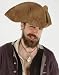 Scallywag Brown Faux Leather Tricorn Pirate Hat