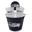 Seattle Seahawks NFL Metal Bucket, Frost Resist Pint Glass & Coaster Set