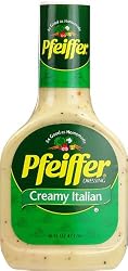 Pfeiffer Dressing, Creamy Italian, 16-Ounce Bottles (Pack of 6)