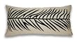 Thro by Marlo Lorenz 4162 Largo Fern Leaf 12 by 24-Inch Pillow, Black Embroidery