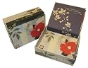 Mudlark Stationery Gift Set in Memento Box: 25 Recycled Note Cards with Envelopes - Vintage Kimono