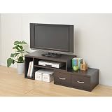 山善(YAMAZEN) 伸縮テレビ台(幅90-139) STT-4590SB(DBR) ダークブラウン