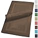 SALBAKOS 100% Turkish Cotton Bath Mat Set 2-Piece - 20x34 inch, Premium Quality Hotel & Spa Collection, Soft, Absorbent, Long Lasting, Durable Bathroom Rugs (Chocolate, 2 Bath Mats)