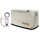 Generac Guardian Series 5873 17,000 Watt Air-Cooled Liquid Propane/Natural Gas Powered Standby Generator With Transfer Switch (CARB Compliant)