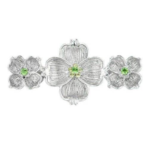 Dogwood Collection Silver Tone Three Blooms Brooch