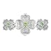 Jewelry : Dogwood Collection Silver Tone Three Blooms Brooch