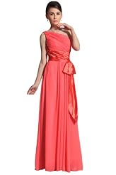 Belted One Shoulder Bodycon Dress/Evening Dress/Party Dress/Wedding Dress 