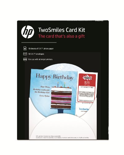 HP TwoSmiles Card Kit 5x7 10 count