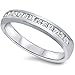 Princess Cut Channel Cz Set Wedding Band .925 Sterling Silver Ring Sizes 3-12