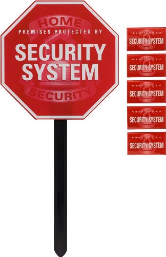 GE 45400 SmartHome Security Yardstake with Window Stickers