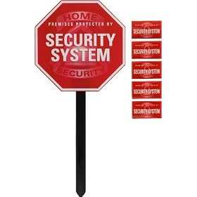 GE 45400 SmartHome Security Yardstake with Window Stickers