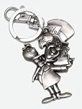 Mad Hatter Pewter Keychain
