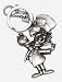 Mad Hatter Pewter Keychain
