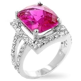 Celebrity Inspired Pink Sapphire Engagement Ring