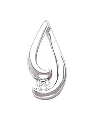 14K White Gold Diamond Pendant/Slide - 0.20 Ct. -- LIFETIME WARRANTY