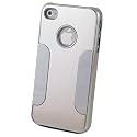 Premium Chrome Aluminum Skin Hard Back Case Cover for Apple iPhone 4 4G 4S Silver