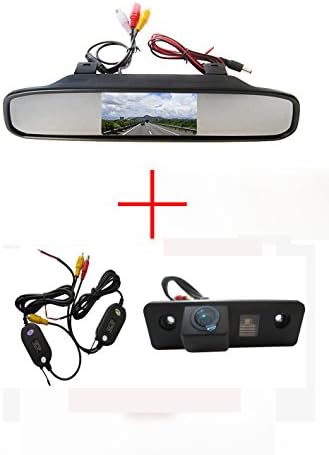 Wireless CCD Color Car Reverse Rear View Parking Back up Camera for Skoda Roomster Octavia Tour Fabia ,With 4.3 Inch Color LCD TFT Rear View Mirror Monitor Screen Car Backup Monitor
