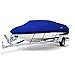 MSC Heavy Duty Oxford Ployester Made Trailerable Boat Cover,Fits V-Hull,Tri-Hull, Runabout Boat Cover (Model A - Length:14'-16' Beam Width: up to 68