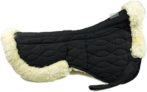 SXYH Fleece Sheepskin Saddle Covers English Fleece Half Pad Natural Wool Elegant