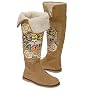 ED HARDY SNOWBLAZER 18FSZ103W TAN SNOW BOOTS NEW