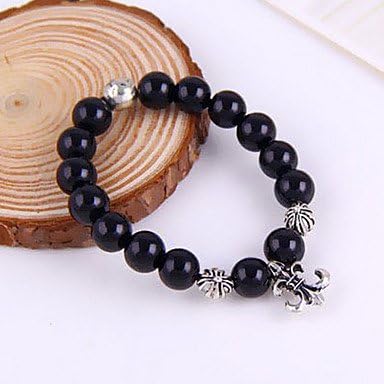 4.6cm Obsidian Natural Crystal Beads Bracelets B359