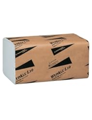 BISS: Kimberly-Clark Wypall 01770 L10 Sani-Prep 1-Ply Paper-Banded Dairy Towels, 10-1/2" Length x 9-19/64" Width, White (12 Packs of 200) - Kimberly Clark Professional