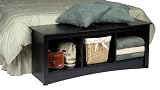 Prepac BEC-4816 Black Cubbie Shelf for Entryway