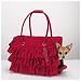 chihuahua3  - Zack Zoey Ruffle Carrier Sm Red