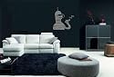 Futurama Bender Logo Vinyl Wall Art Decal (15" x 15")
