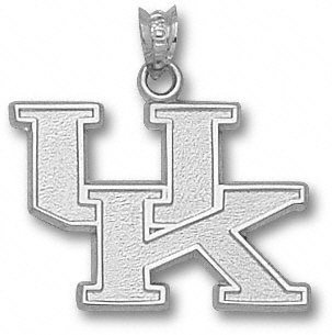 Kentucky Wildcats Solid Sterling Silver ''UK'' 5/8'' Pendant