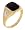 10K Yellow Gold Black Onyx and .015 ctw Diamond Mens Ring (Size: 10)